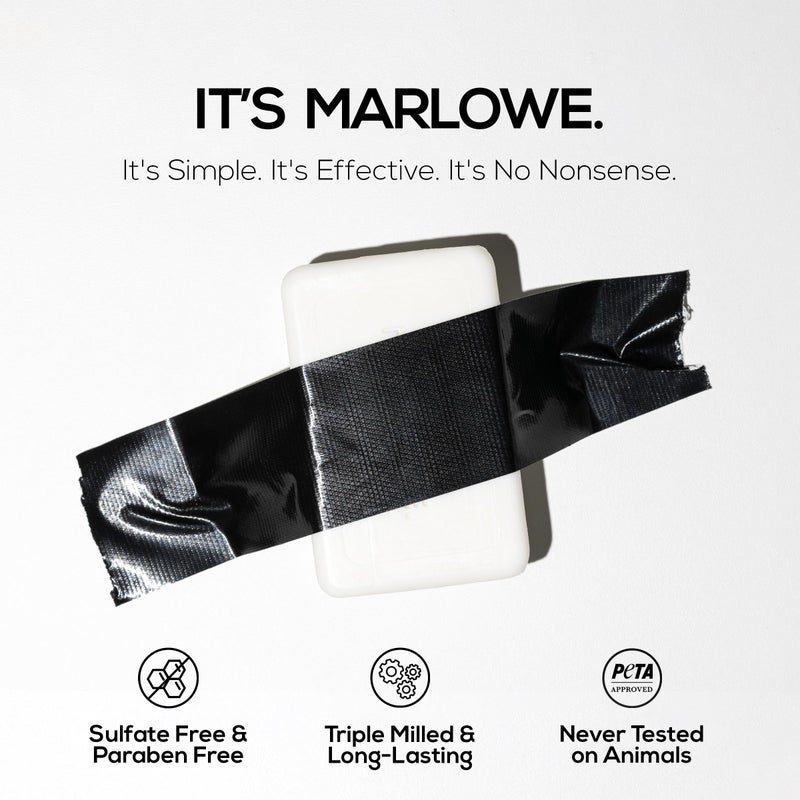 MARLOWE. No. 105 Bar Soap for Men 7 oz, Moisturizing Body Soap, Nourishing & Refreshing with Natural Extracts, Shea Butter, Olive Oil & Green Tea Extracts, Original Sage & Fir Scent - Image 4